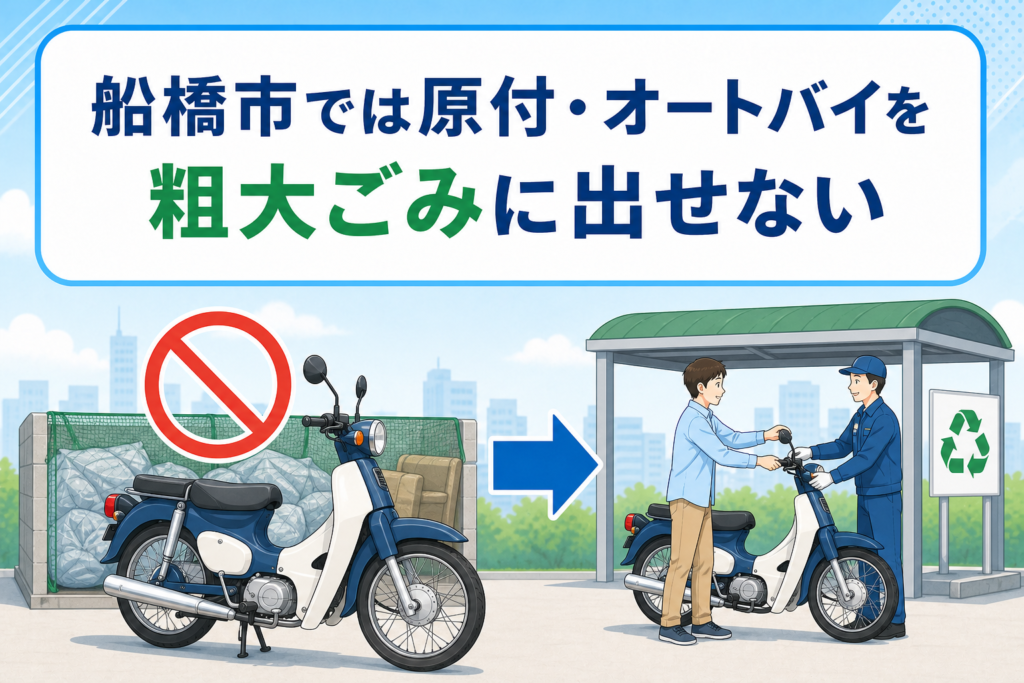 船橋市では原付やオートバイを粗大ごみに出せない