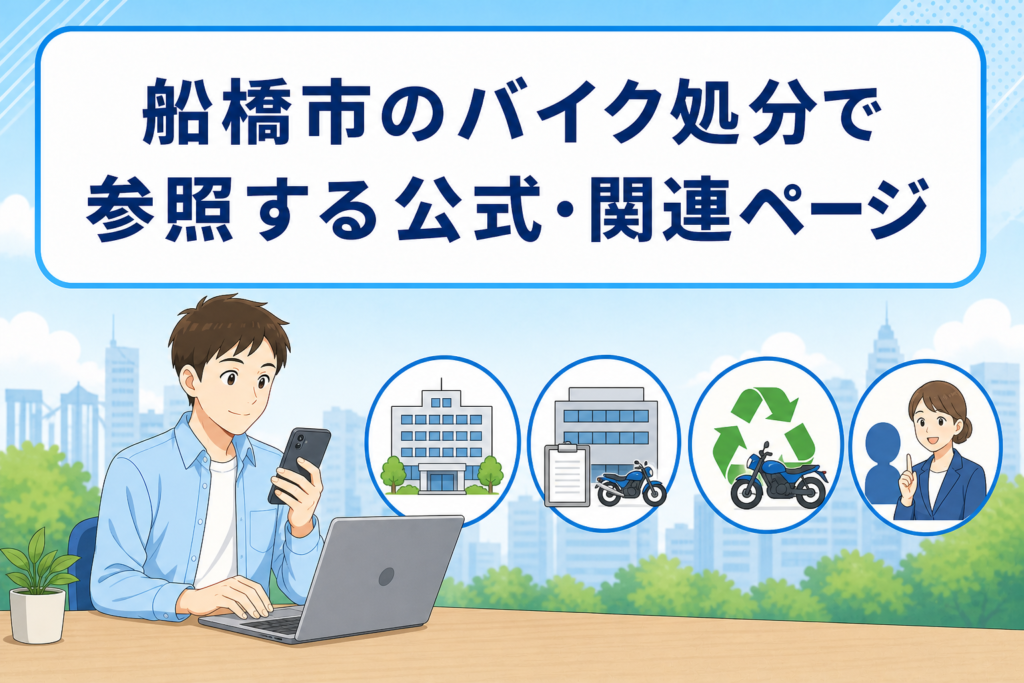 船橋市のバイク処分で参照する市役所・運輸支局・リサイクルの公式情報