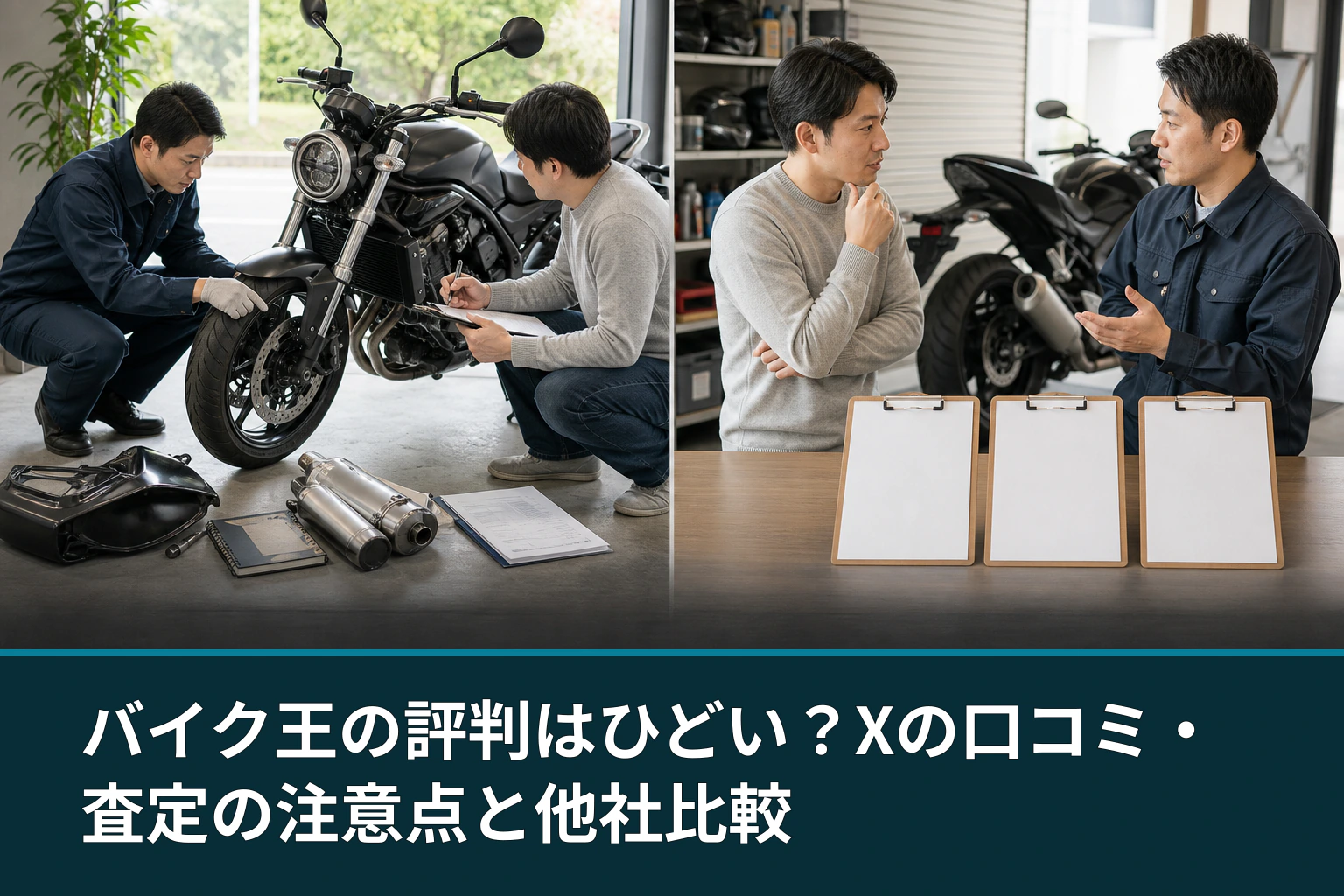 バイク王の評判はひどい?Xの口コミ・査定の注意点と他社比較