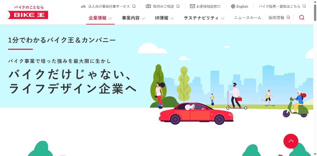バイク王の利用実績は調査条件と時点を確認するの公式サイト画面