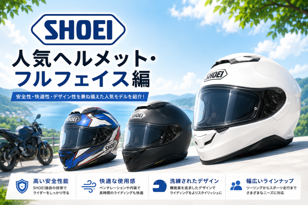 SHOEI人気ヘルメット・フルフェイス編
