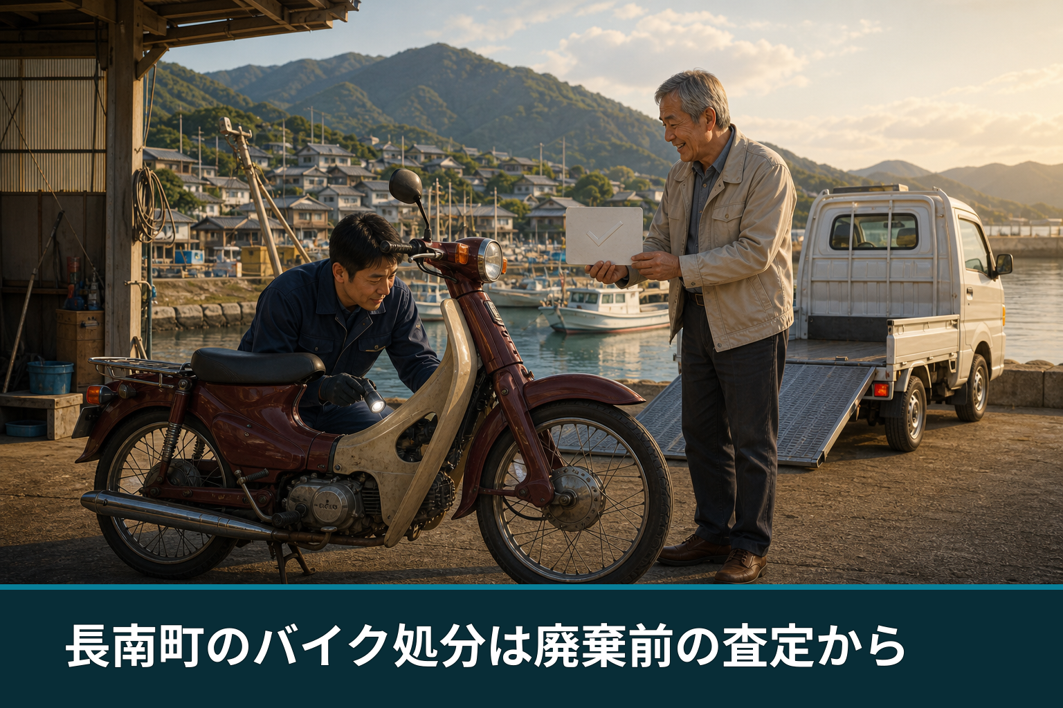長南町のバイク処分は廃棄前の査定から