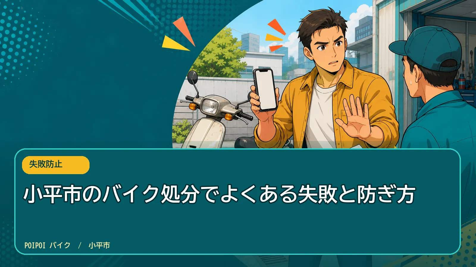 小平市のバイク処分でよくある失敗と防ぎ方