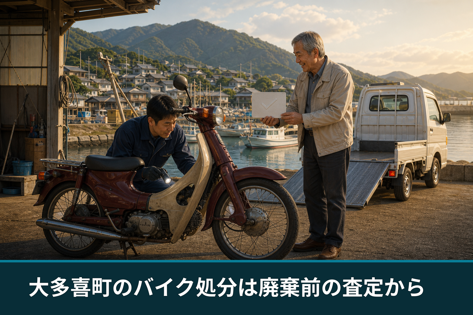 大多喜町のバイク処分は廃棄前の査定から