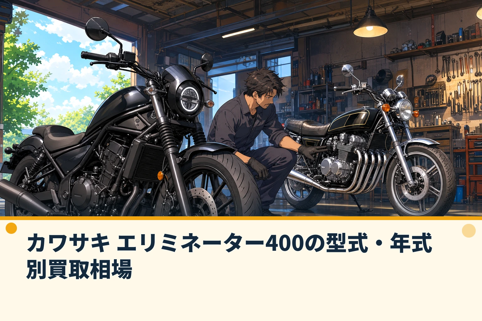 カワサキ エリミネーター400の型式・年式別買取相場