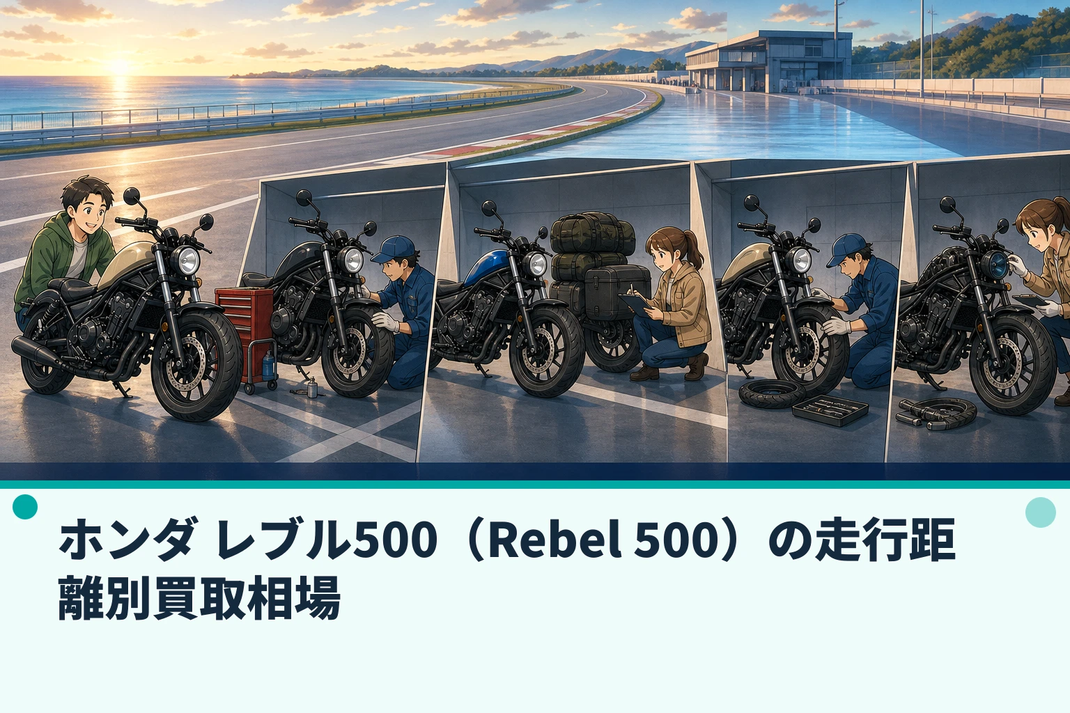 ホンダ レブル500(Rebel 500)の走行距離別買取相場