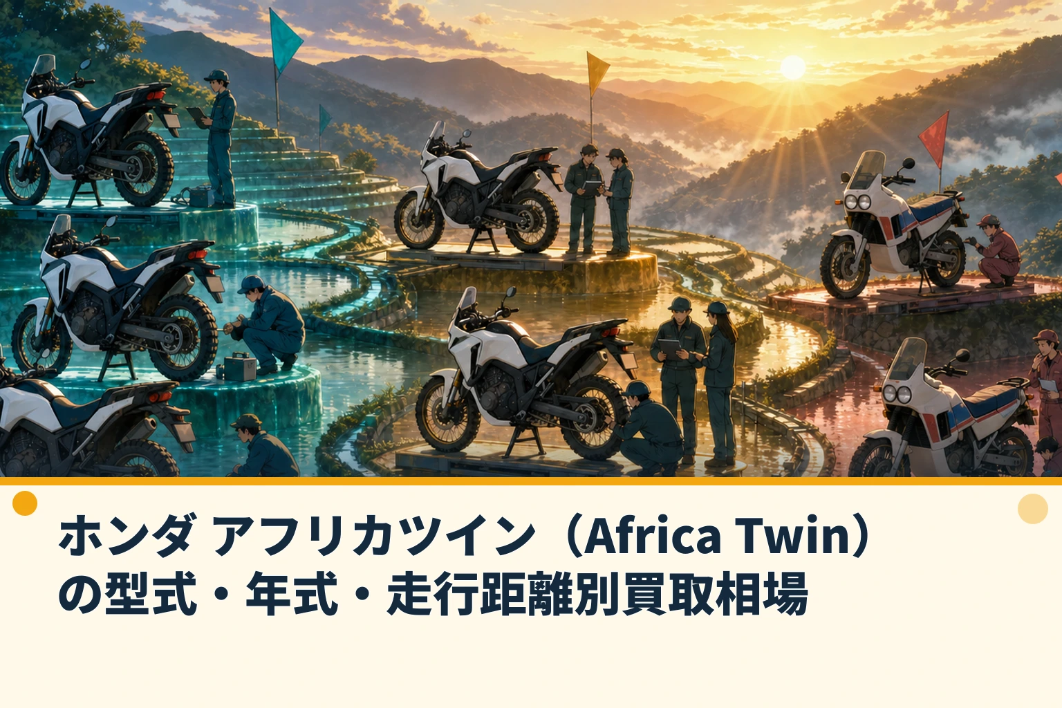 ホンダ アフリカツイン(Africa Twin)の型式・年式・走行距離別買取相場