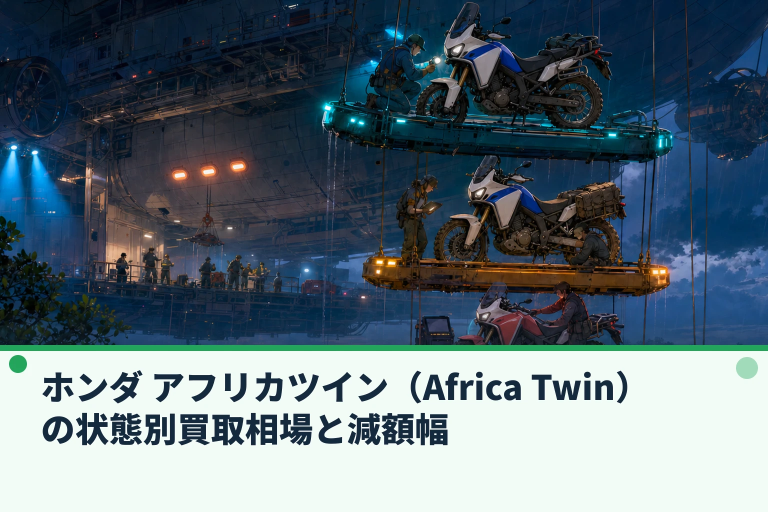 ホンダ アフリカツイン(Africa Twin)の状態別買取相場と減額幅