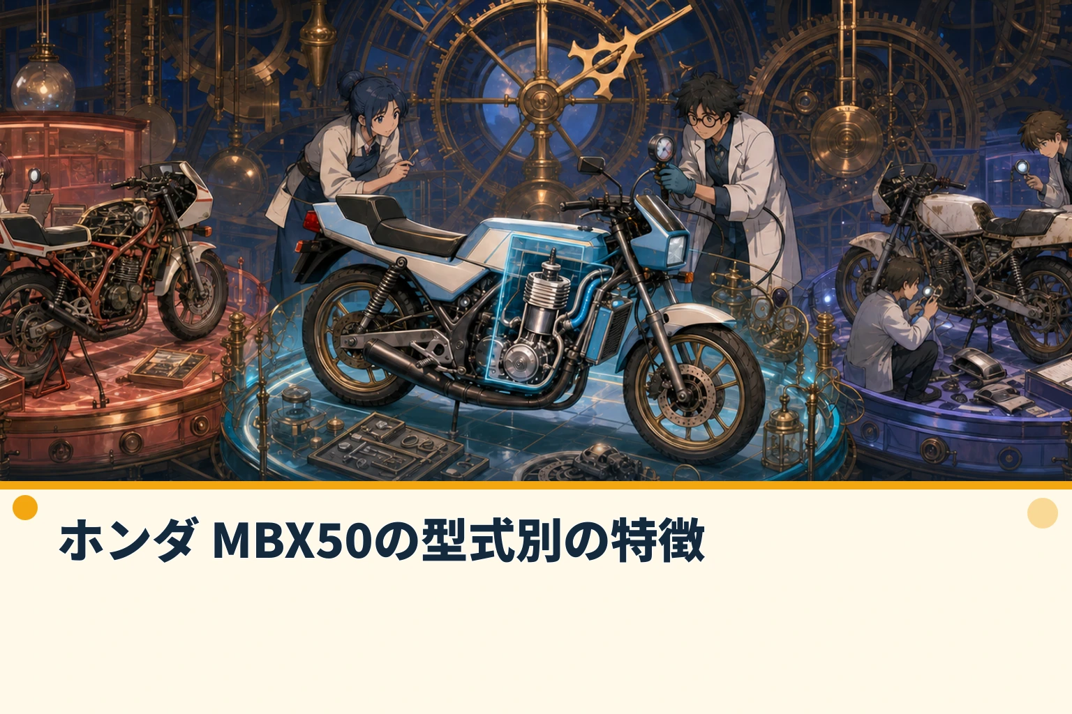 ホンダ MBX50の型式別の特徴