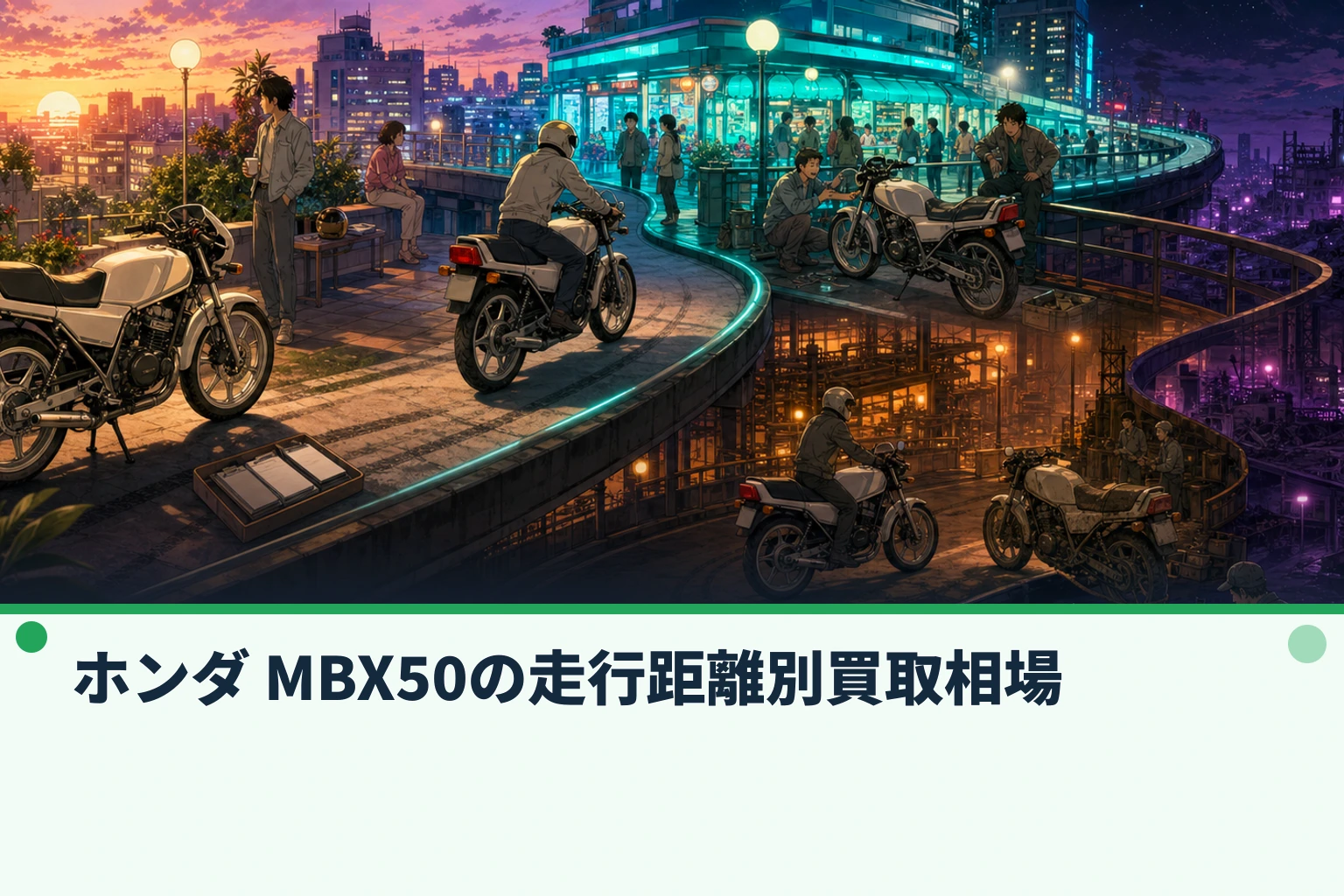ホンダ MBX50の走行距離別買取相場