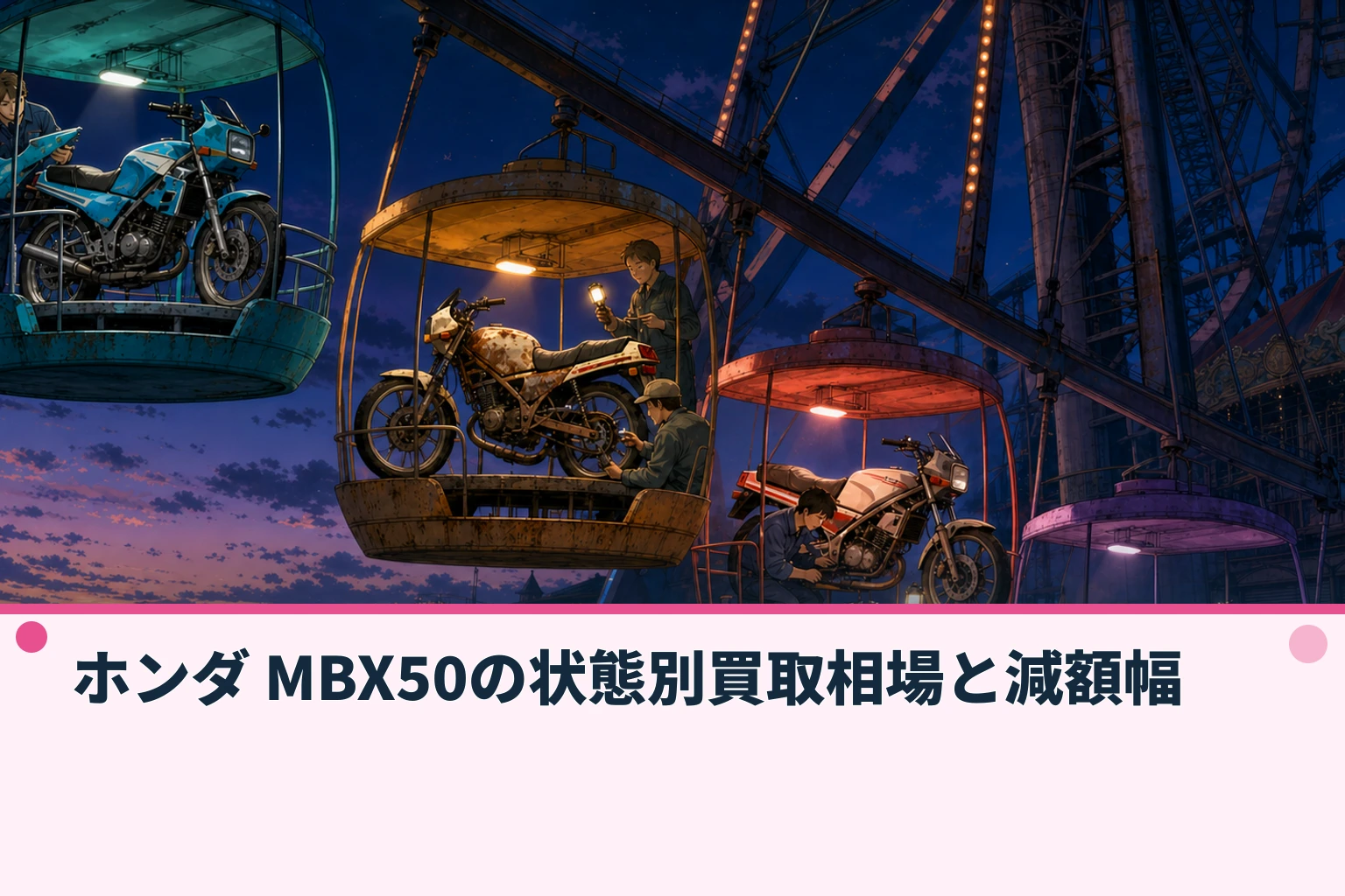 ホンダ MBX50の状態別買取相場と減額幅