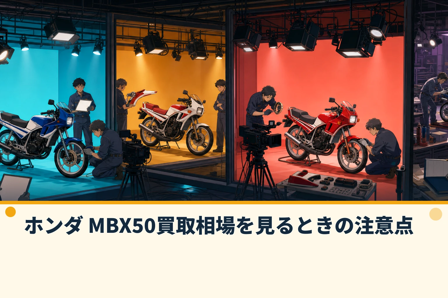 ホンダ MBX50買取相場を見るときの注意点