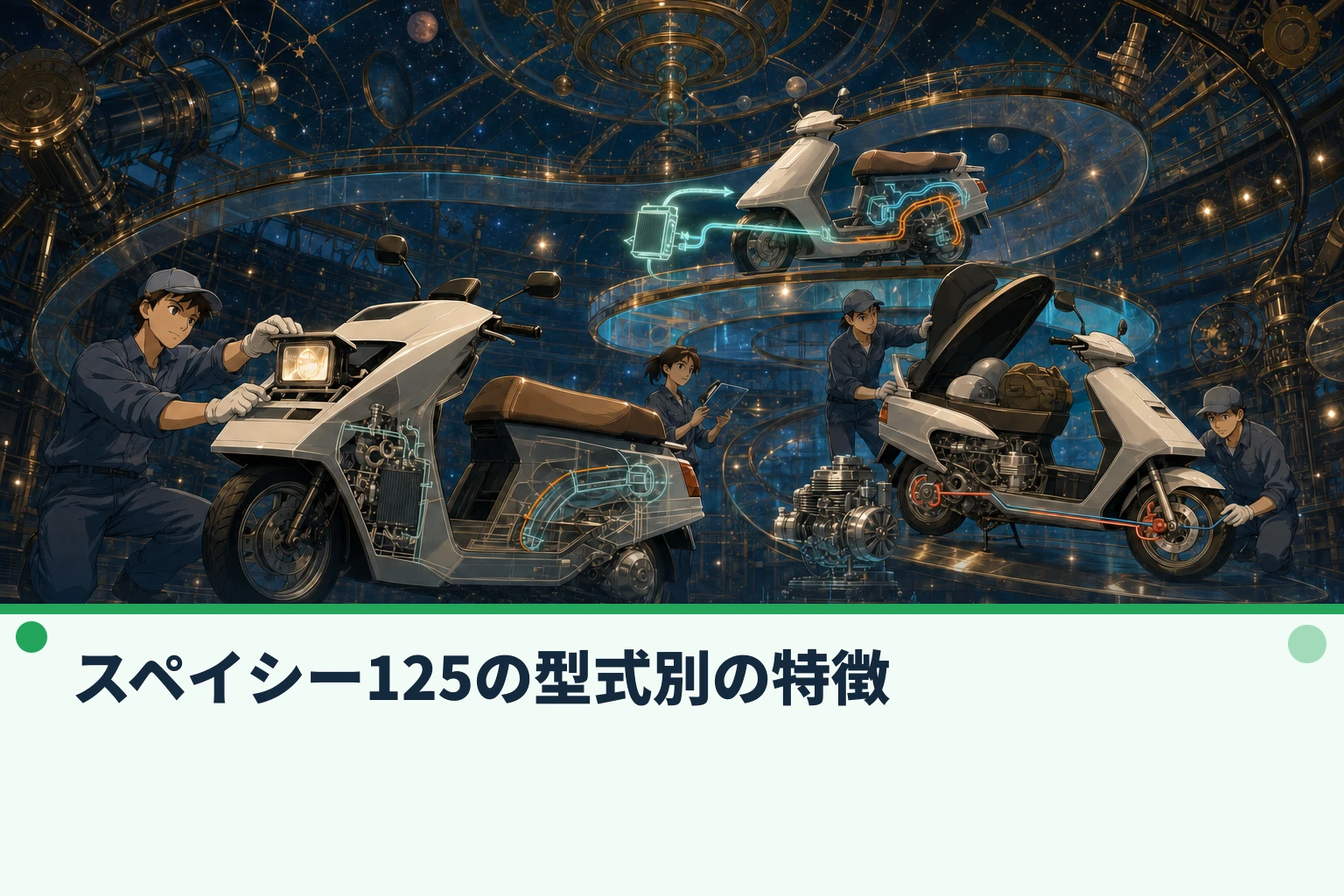 スペイシー125の型式別の特徴