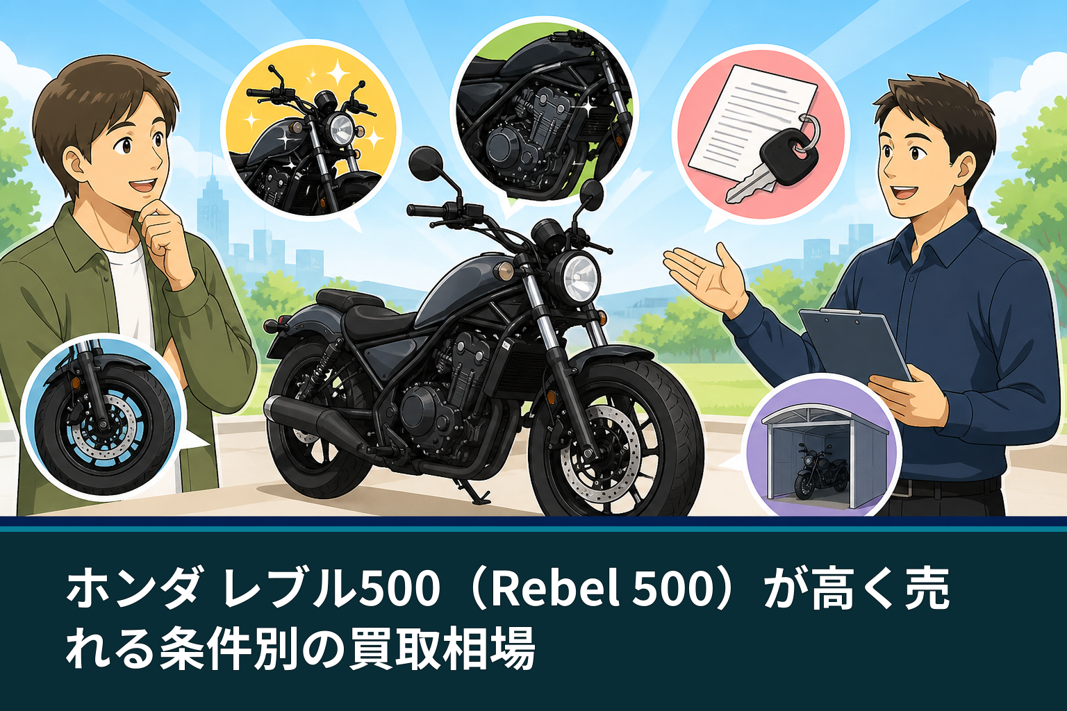 ホンダ レブル500(Rebel 500)が高く売れる条件別の買取相場