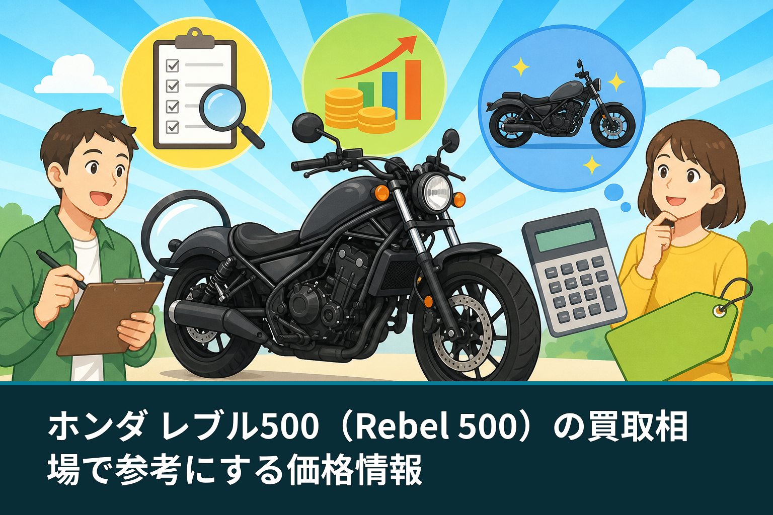 ホンダ レブル500(Rebel 500)の買取相場で参考にする価格情報