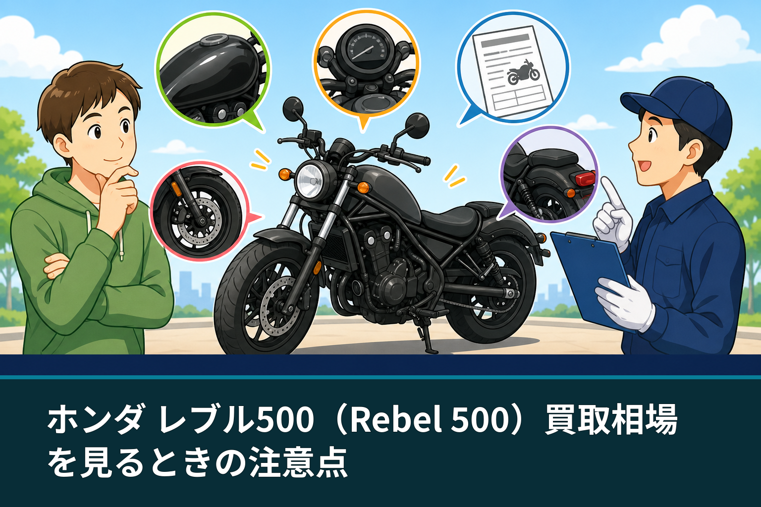 ホンダ レブル500(Rebel 500)買取相場を見るときの注意点