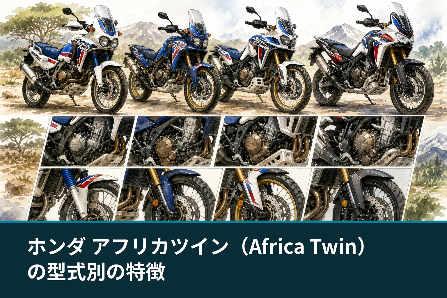 ホンダ アフリカツイン(Africa Twin)の型式別の特徴