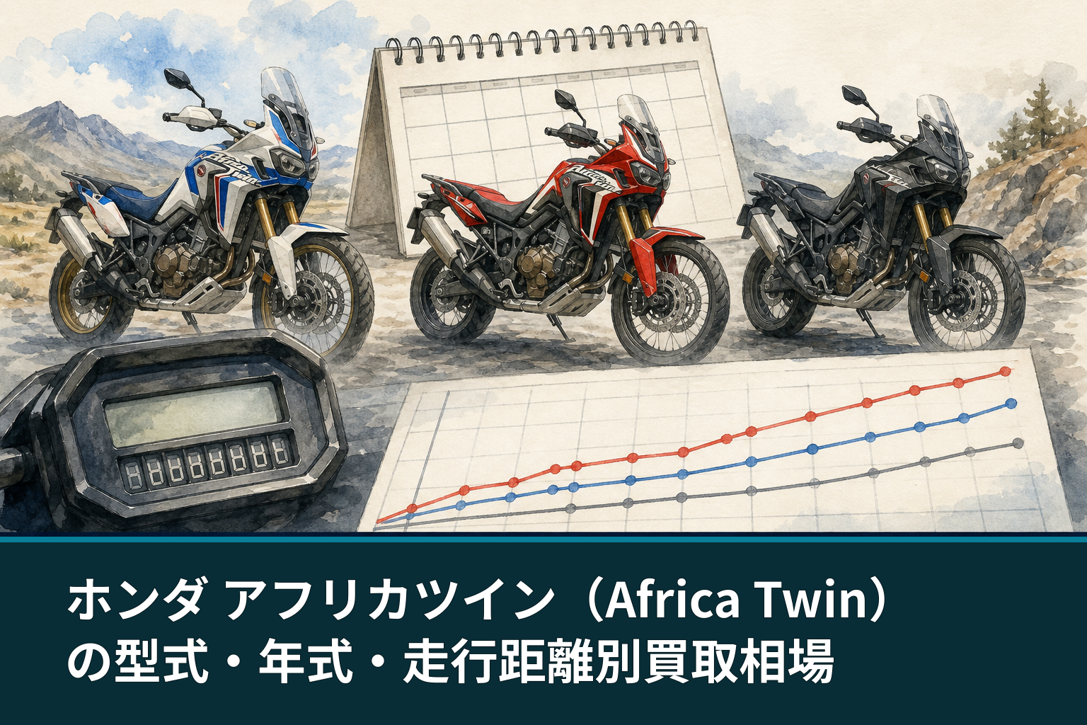 ホンダ アフリカツイン(Africa Twin)の型式・年式・走行距離別買取相場
