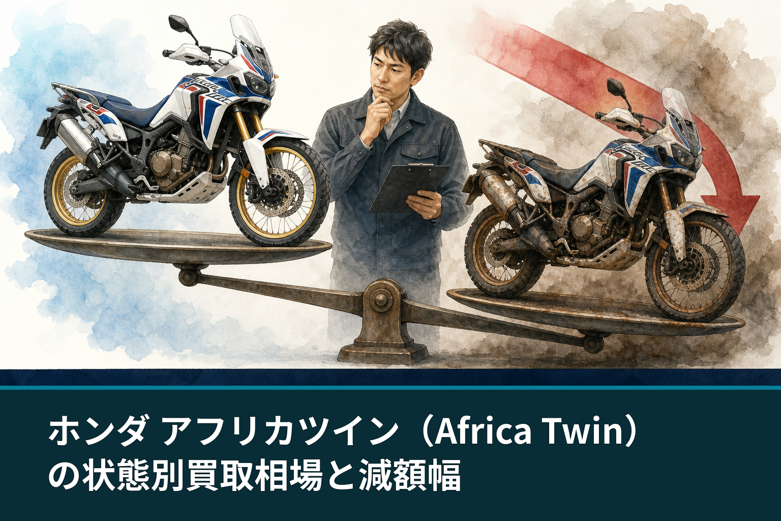 ホンダ アフリカツイン(Africa Twin)の状態別買取相場と減額幅