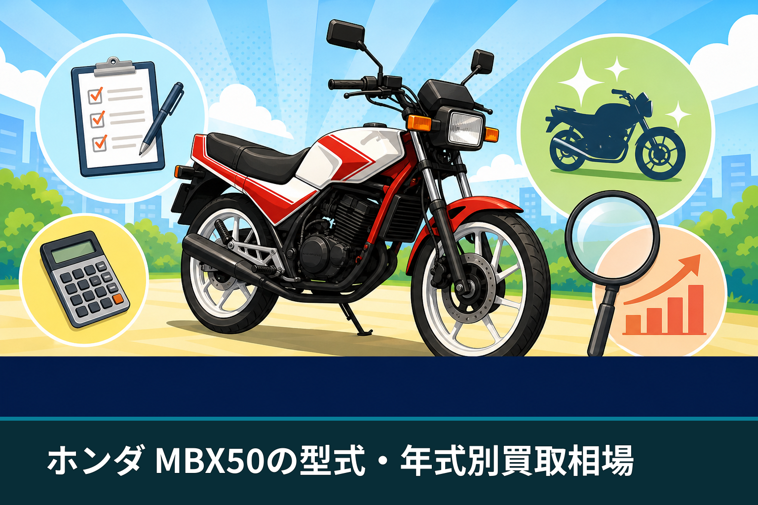 ホンダ MBX50の型式・年式別買取相場
