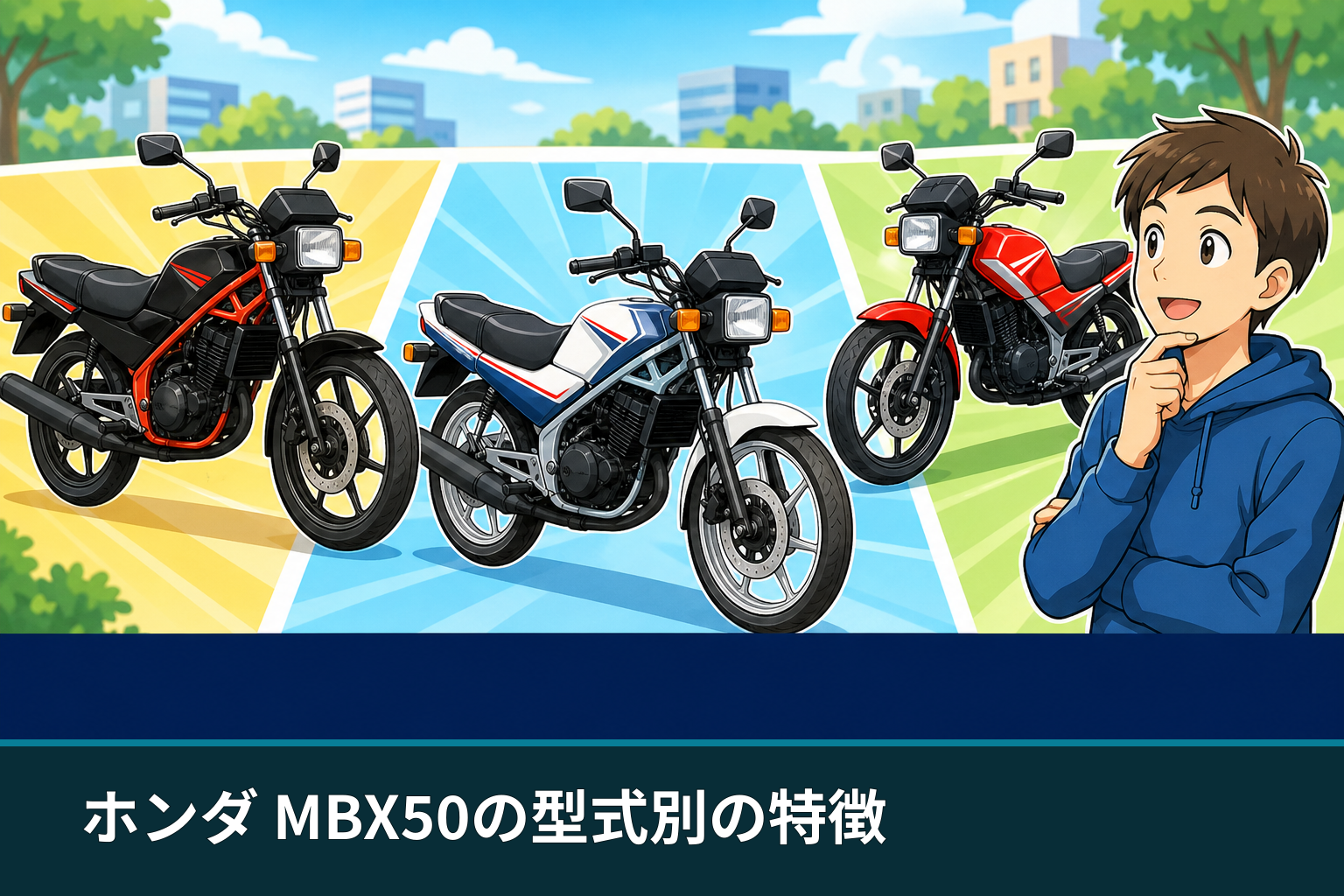 ホンダ MBX50の型式別の特徴