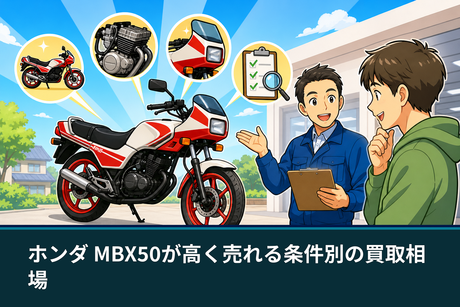 ホンダ MBX50が高く売れる条件別の買取相場