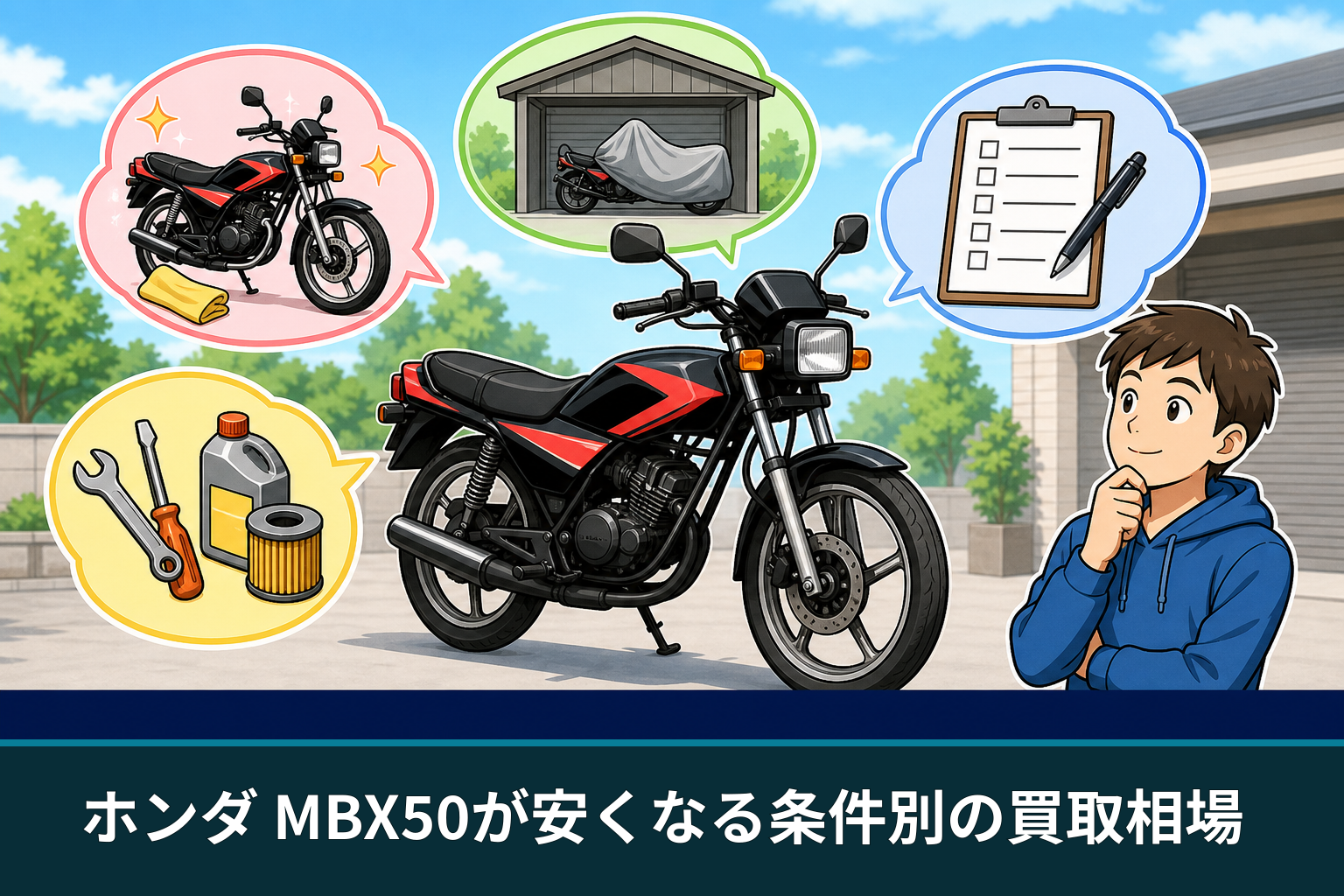 ホンダ MBX50が安くなる条件別の買取相場
