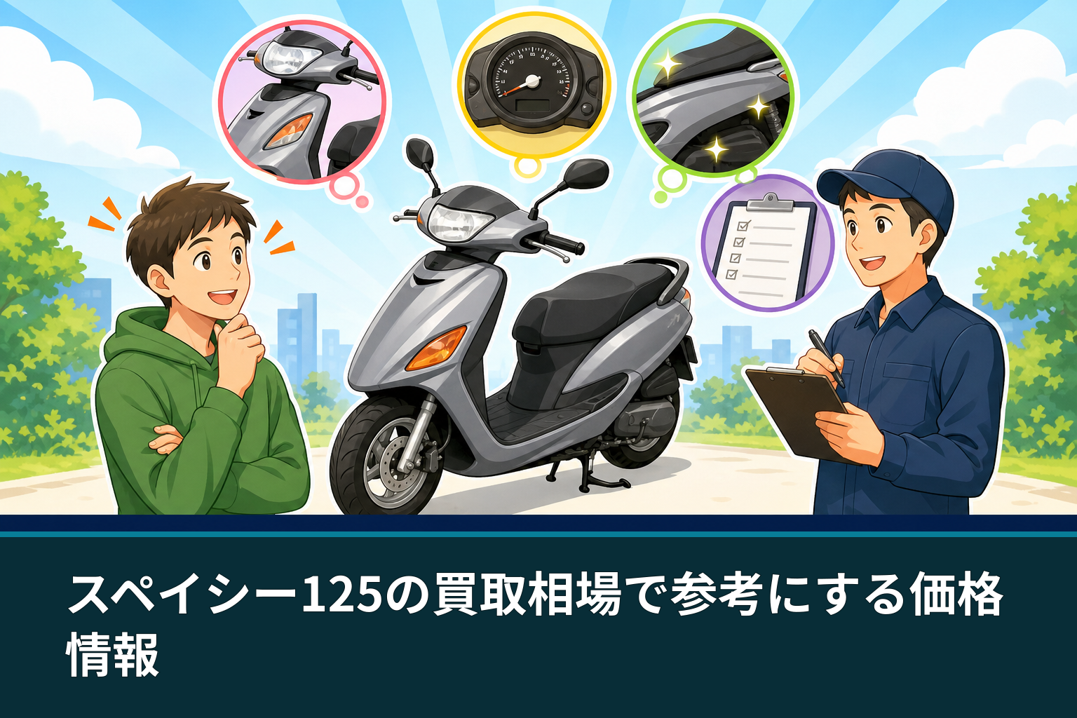 スペイシー125の買取相場で参考にする価格情報