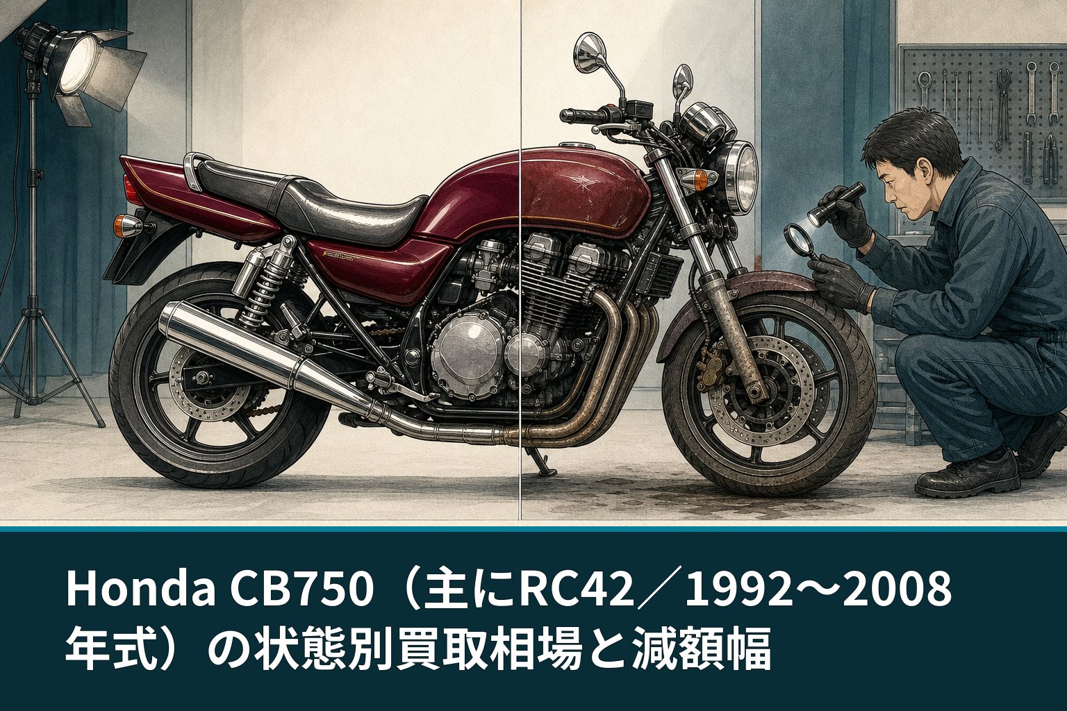 Honda CB750（主にRC42／1992〜2008年式）の状態別買取相場と減額幅