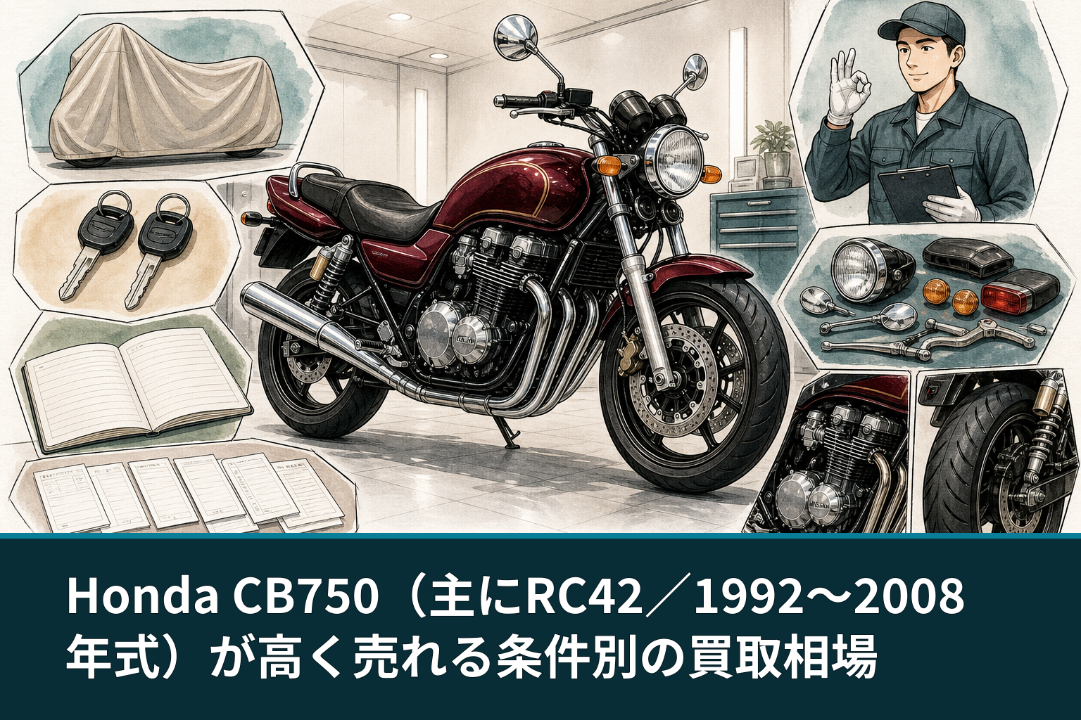 Honda CB750（主にRC42／1992〜2008年式）が高く売れる条件別の買取相場