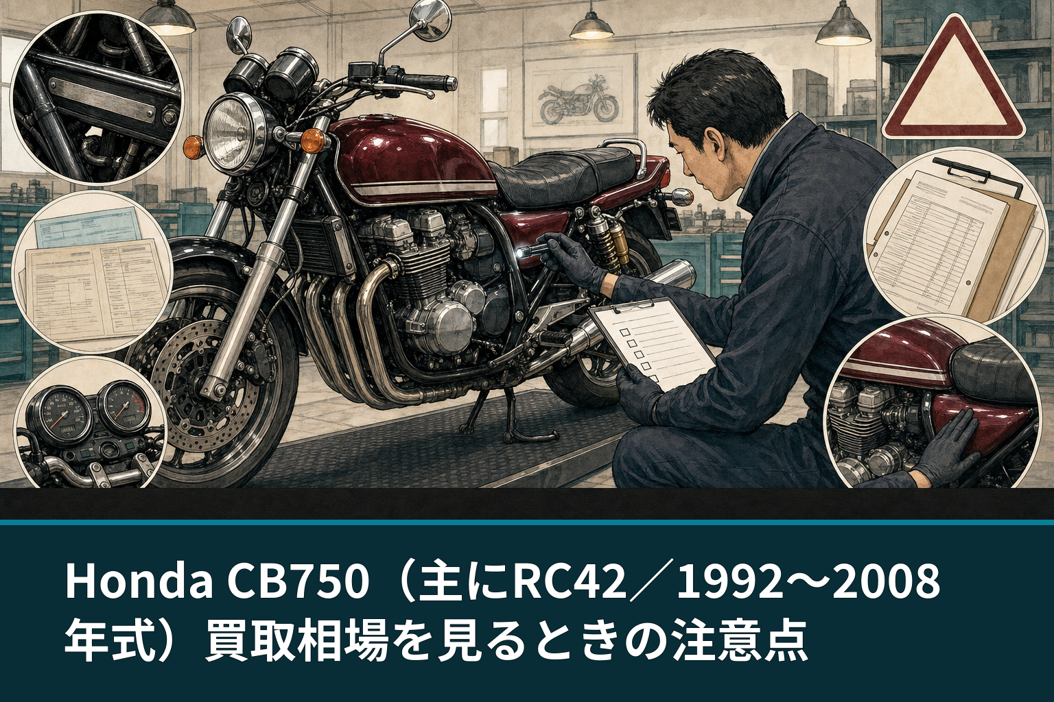Honda CB750（主にRC42／1992〜2008年式）買取相場を見るときの注意点