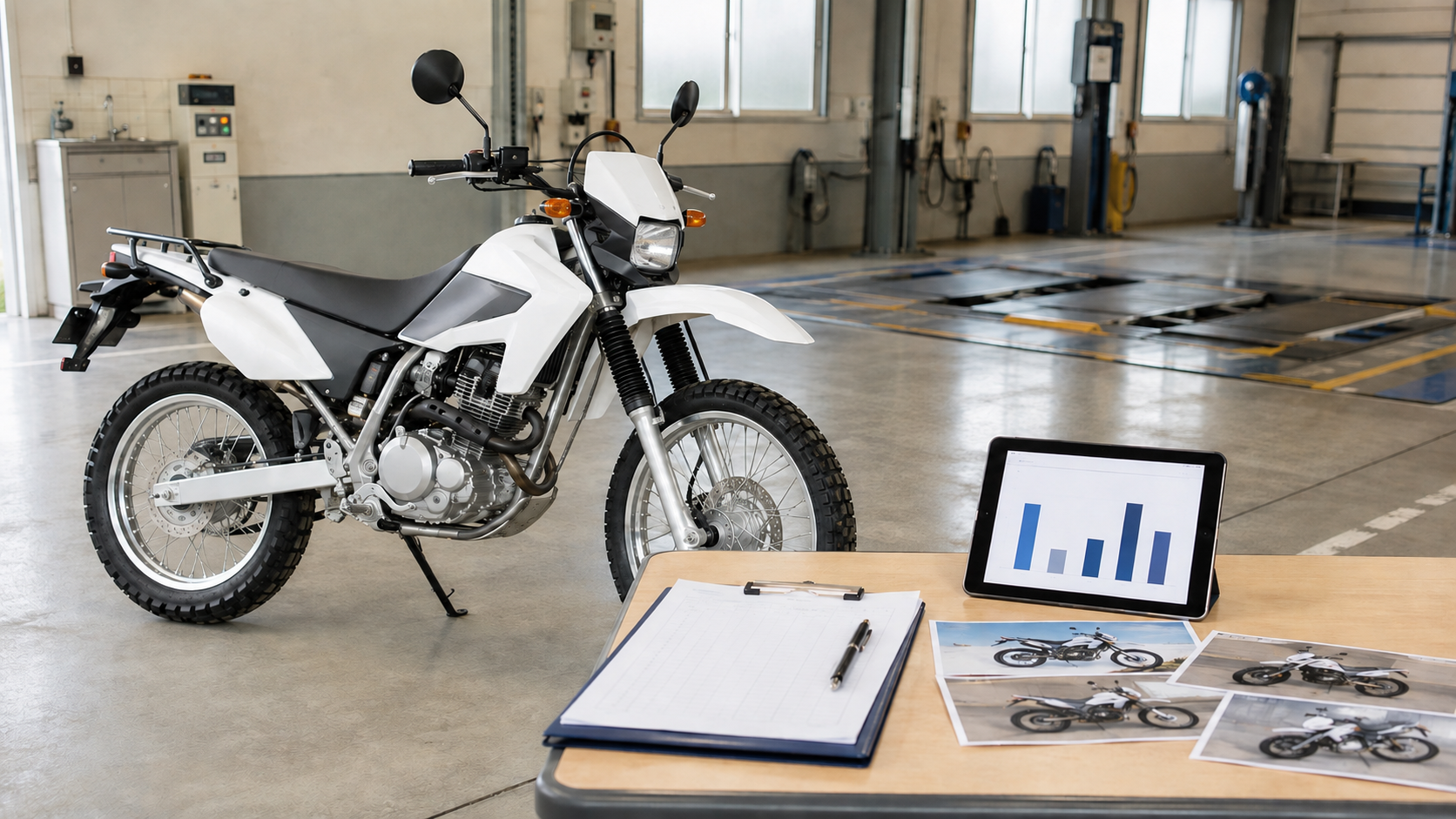 セロー250系の車両と相場資料を確認する査定スペース
