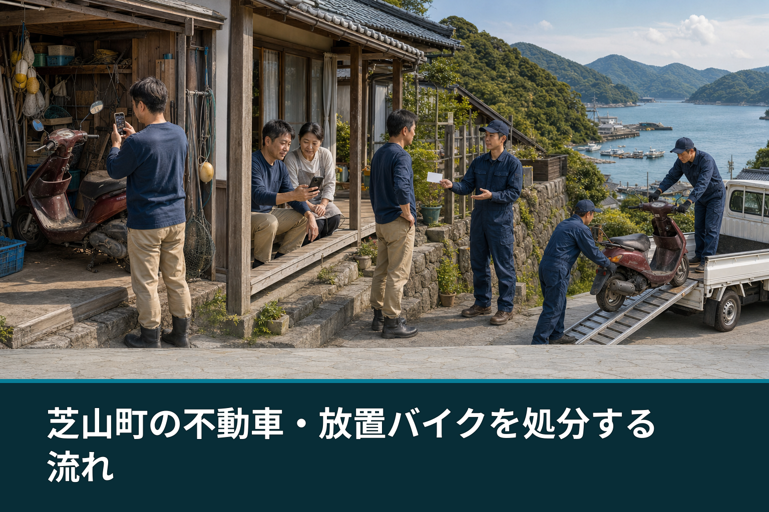 芝山町の不動車・放置バイクを処分する流れ