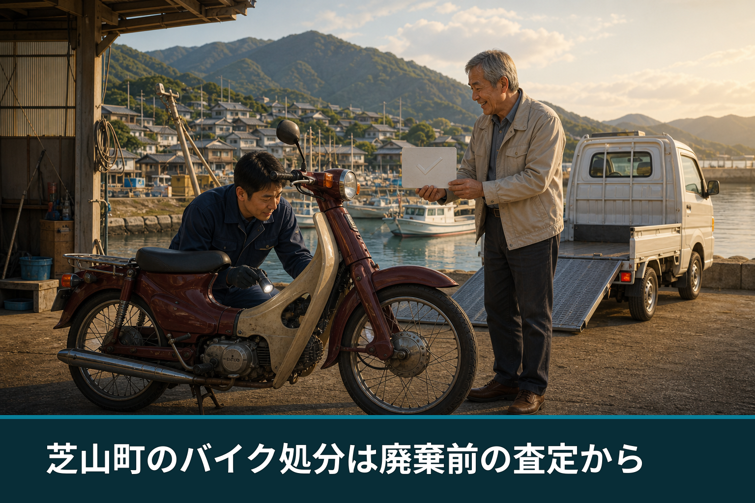 芝山町のバイク処分は廃棄前の査定から