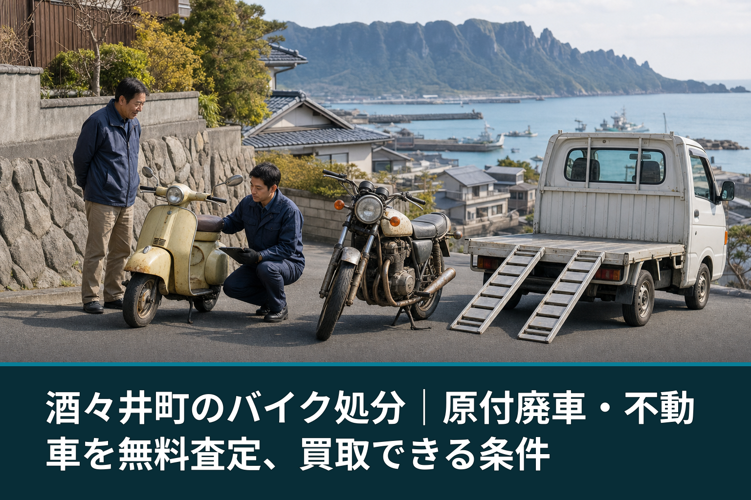 酒々井町のバイク処分|原付廃車・不動車を無料査定、買取できる条件