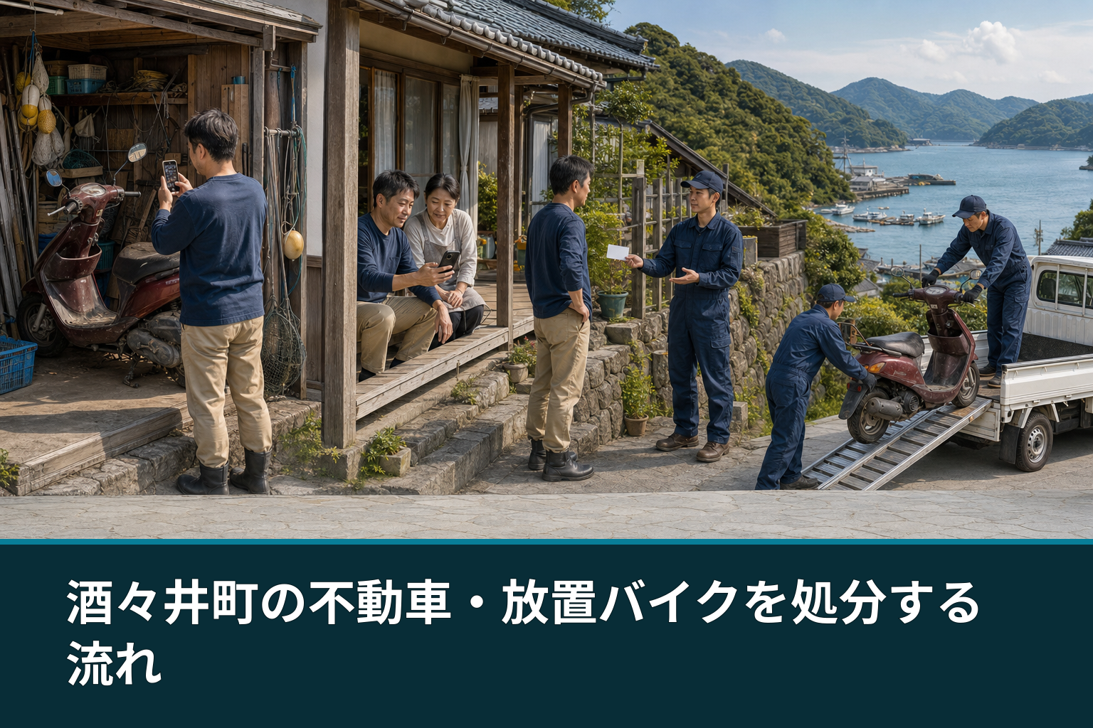 酒々井町の不動車・放置バイクを処分する流れ