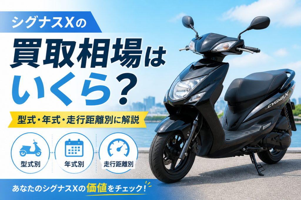 シグナスXの買取相場はいくら？型式・年式・走行距離別に解説