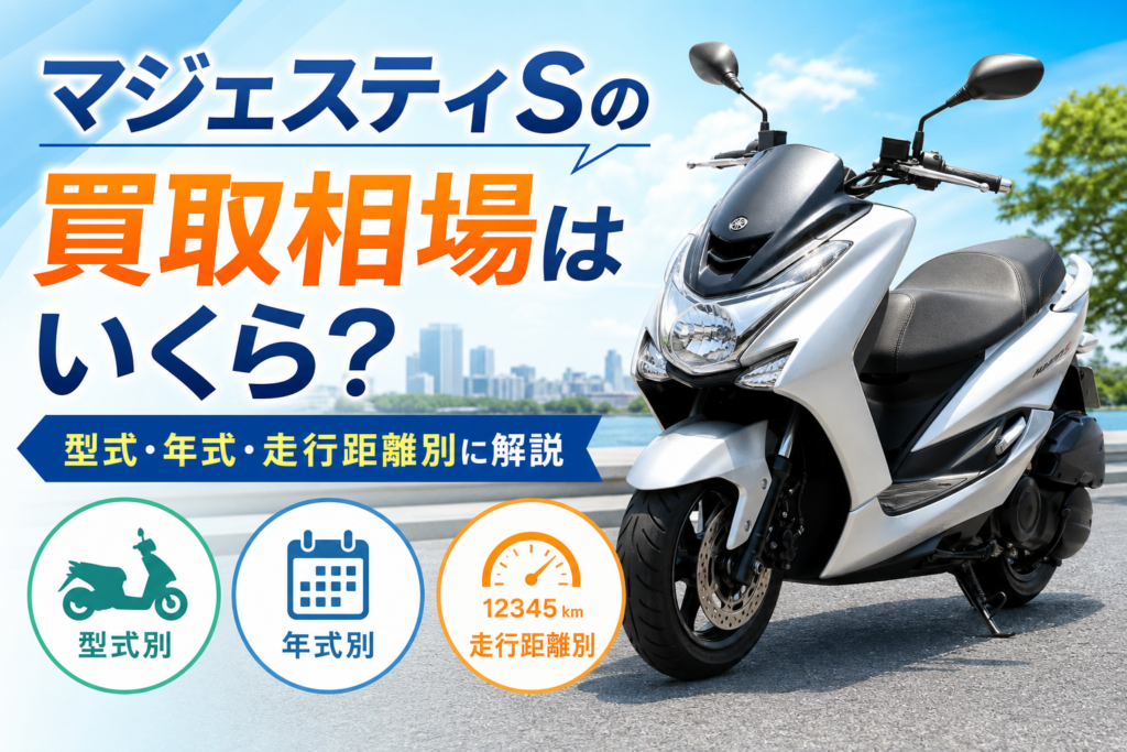 マジェスティSの買取相場はいくら？型式・年式・走行距離別に解説