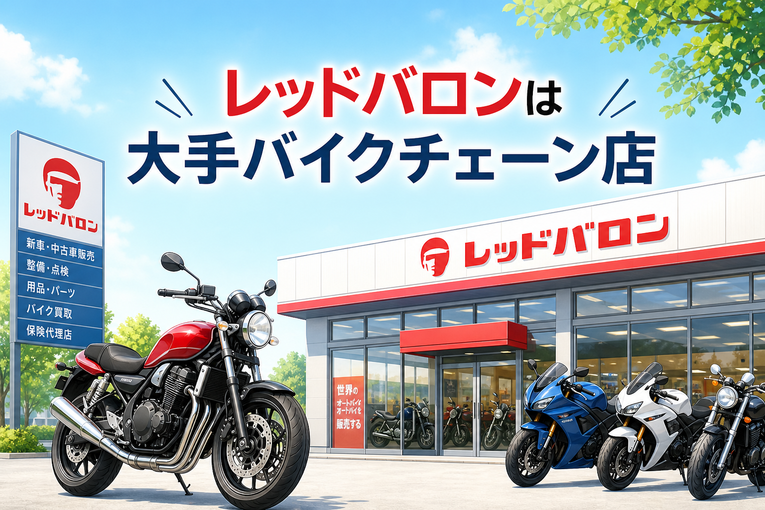 レッドバロンは大手バイクチェーン店