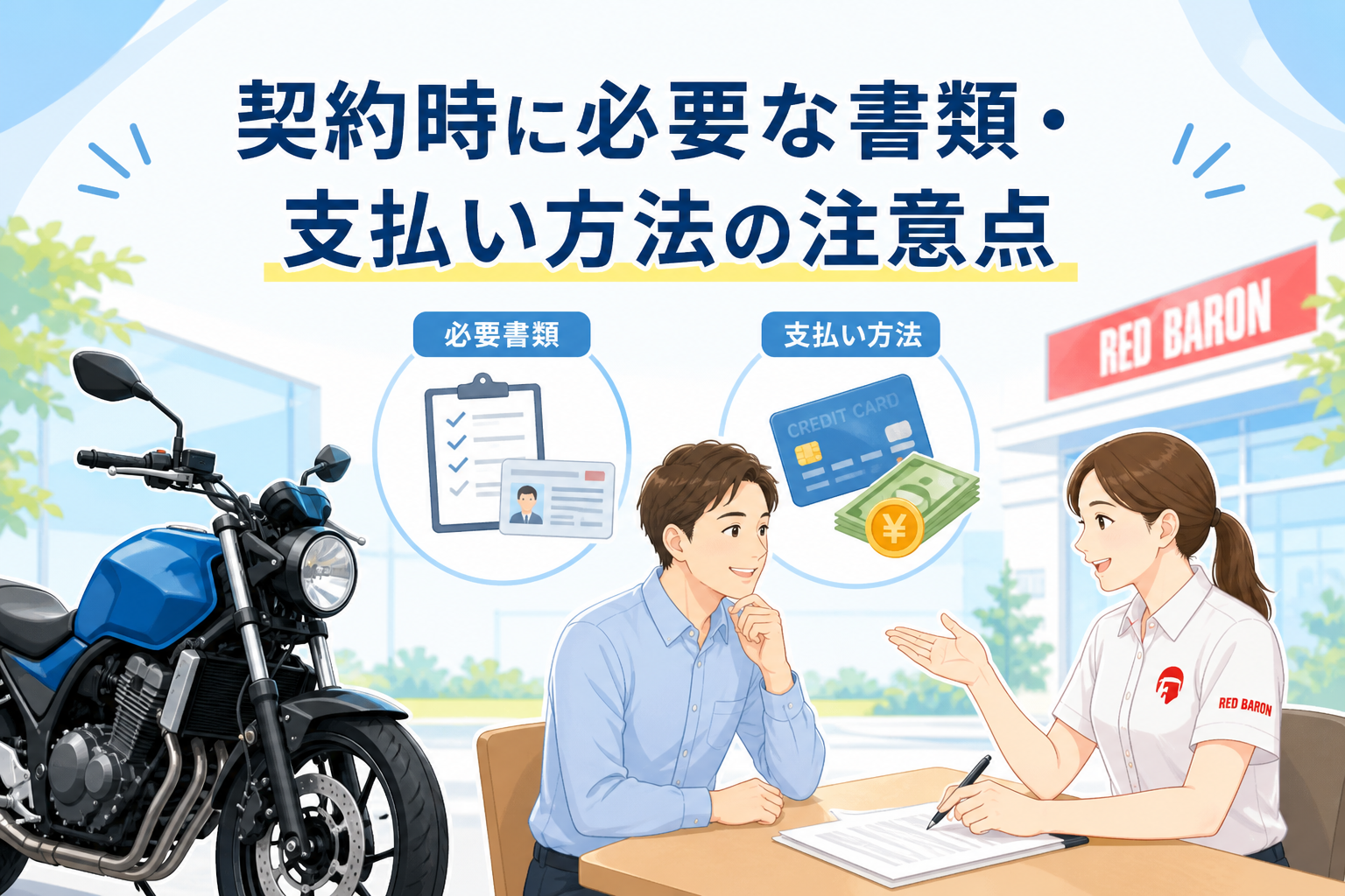 契約時に必要な書類・支払い方法の注意点