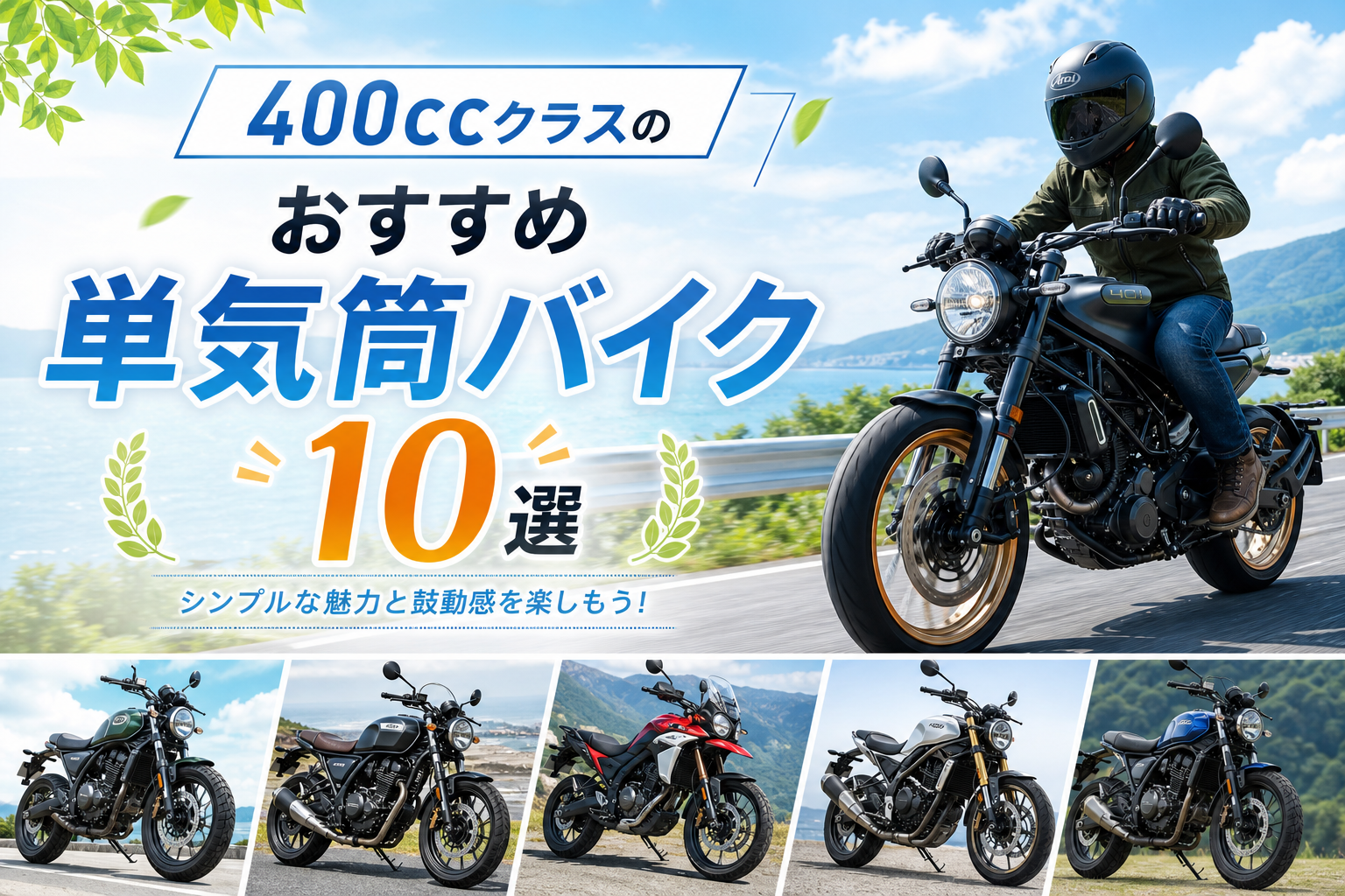 400ccクラスのおすすめ単気筒バイク10選