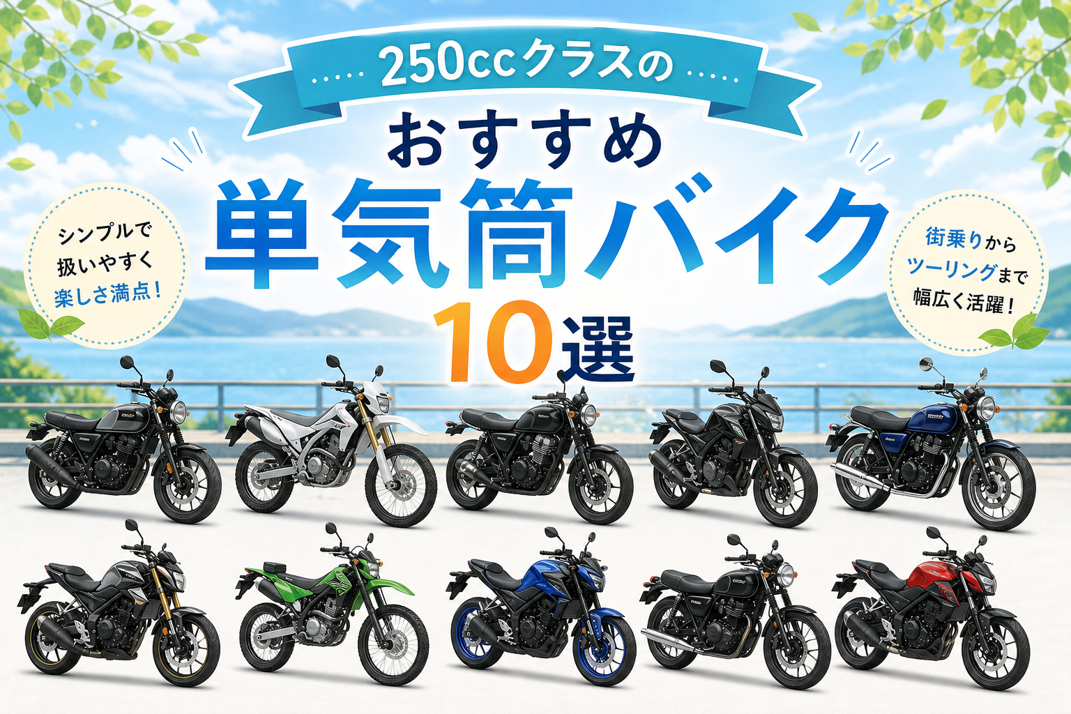250ccクラスのおすすめ単気筒バイク10選