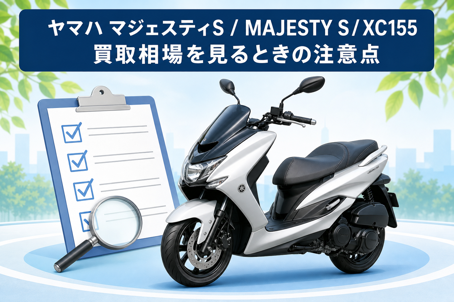 ヤマハ マジェスティS / MAJESTY S / XC155買取相場を見るときの注意点