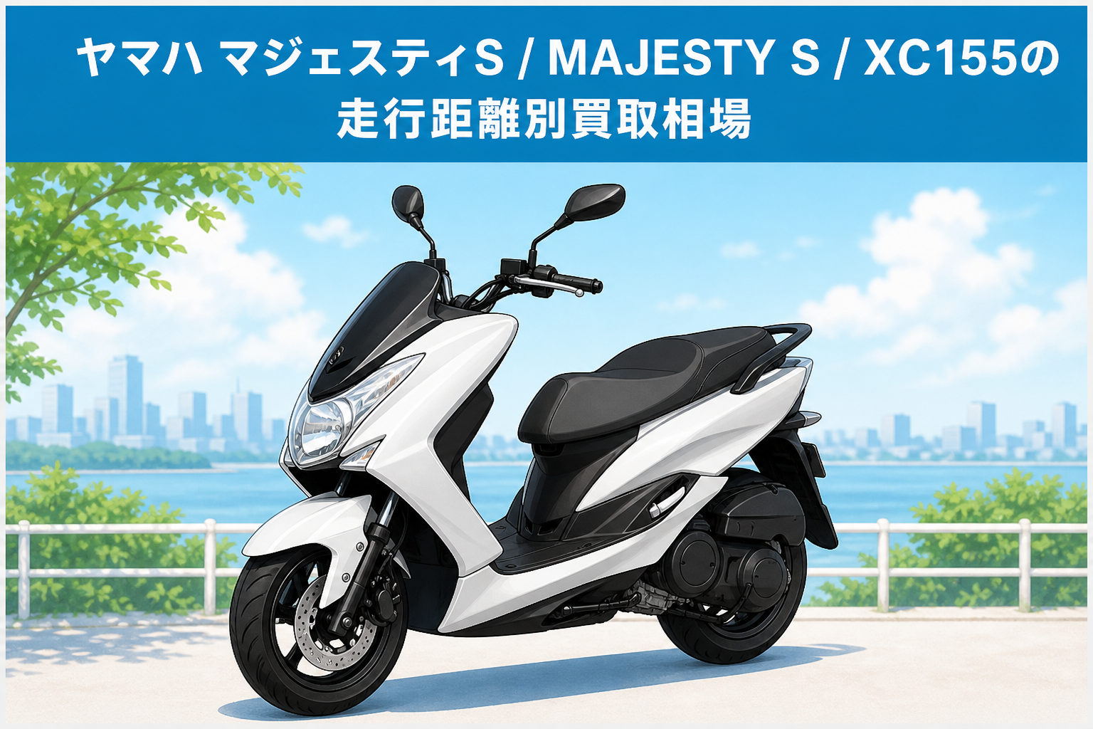 ヤマハ マジェスティS / MAJESTY S / XC155の走行距離別買取相場