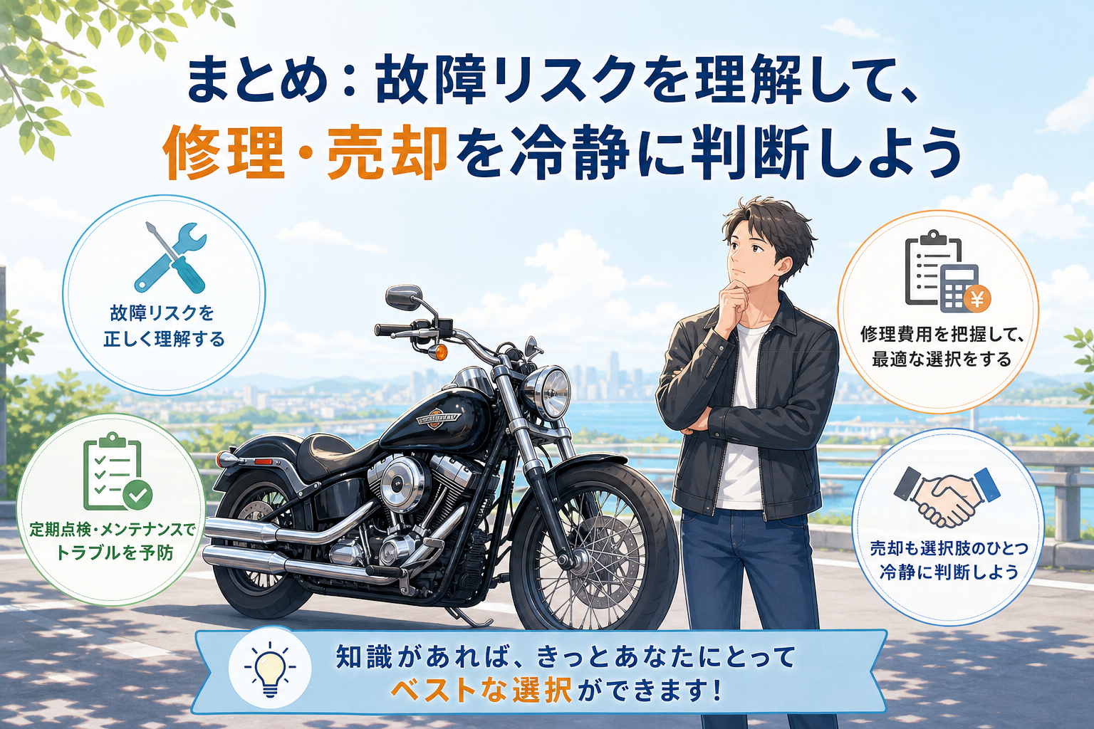 まとめ:故障リスクを理解して、修理・売却を冷静に判断しよう