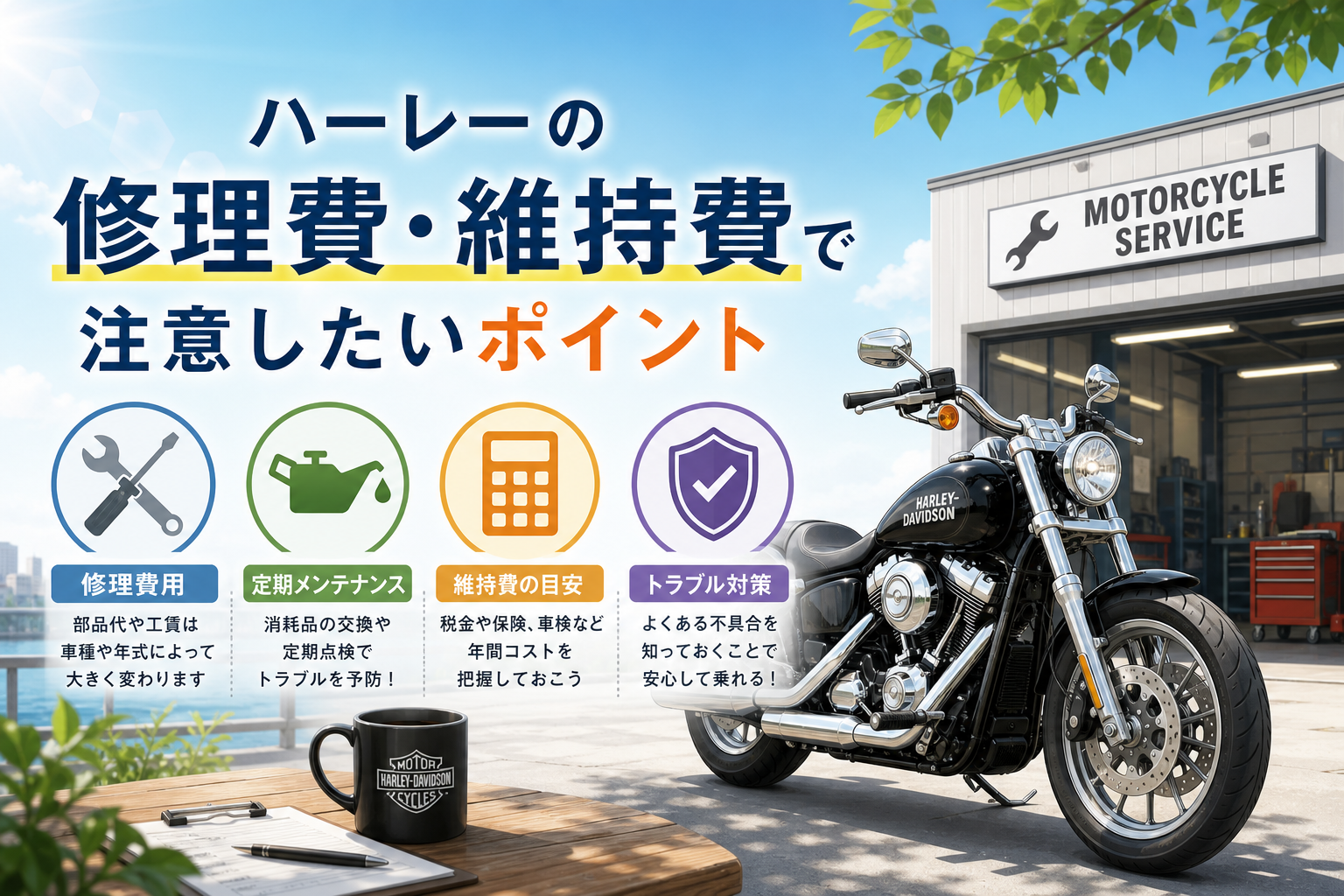 ハーレーの修理費・維持費で注意したいポイント