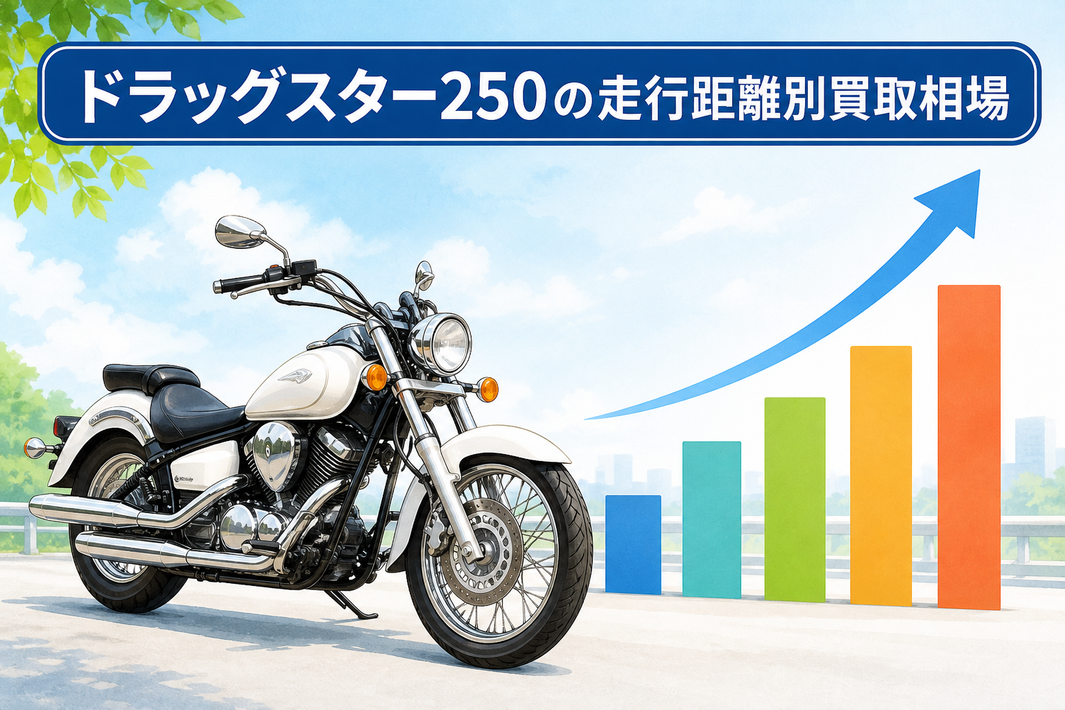 ドラッグスター250の走行距離別買取相場