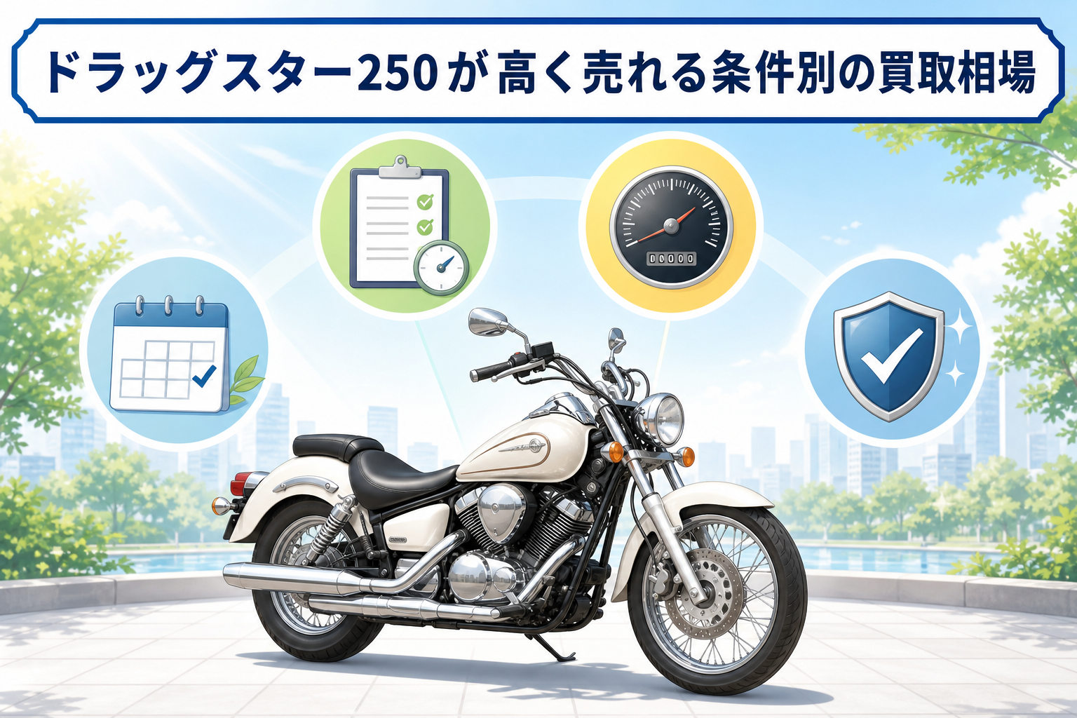 ドラッグスター250が高く売れる条件別の買取相場