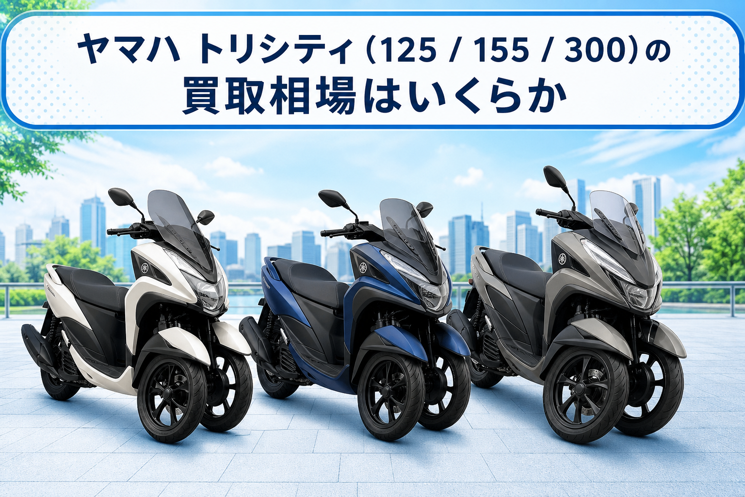 ヤマハ トリシティ（125 / 155 / 300）の買取相場はいくらか