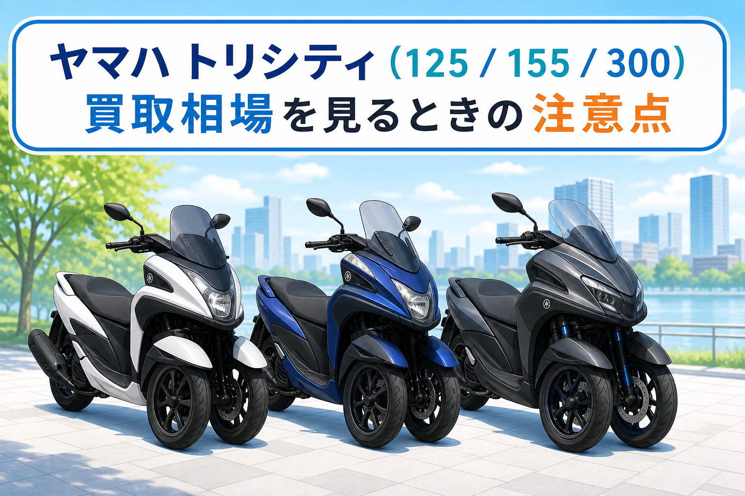 ヤマハ トリシティ（125 / 155 / 300）買取相場を見るときの注意点